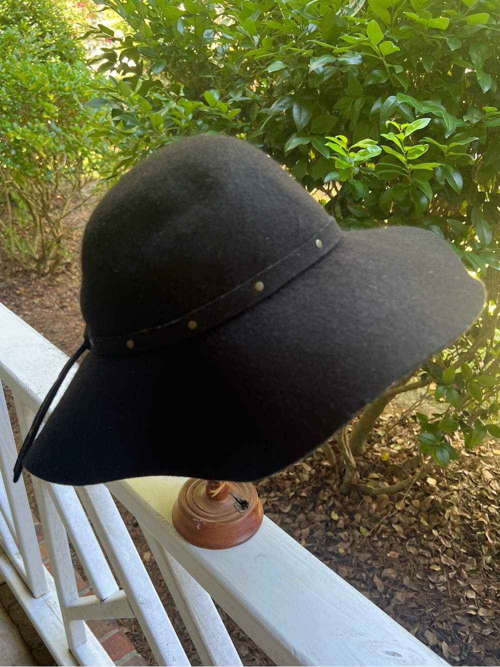 Ecote Black Wool Wide Brim Floppy Hat